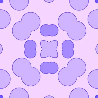 Poisson packing, medium violet