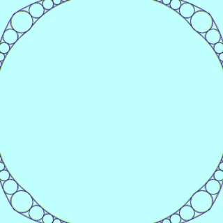 circle packing, medium cyan