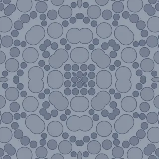 Poisson packing, medium blue
