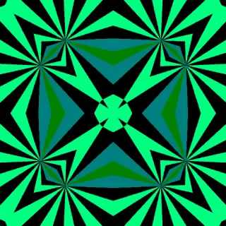 hyperbolic tiling, bold green