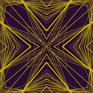 line arrangement, bold yellow