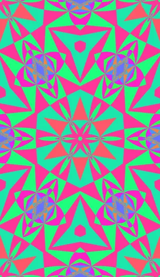 hyperbolic tiling, bold green