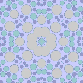 Poisson packing, medium blue