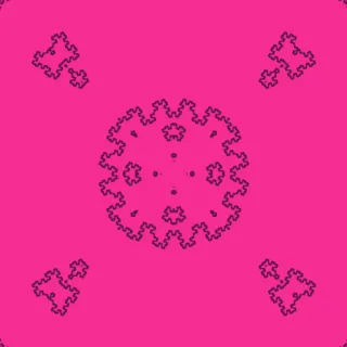 L-system, subtle pink