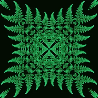 Barnsley fern, bold green