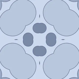 Poisson packing, medium blue