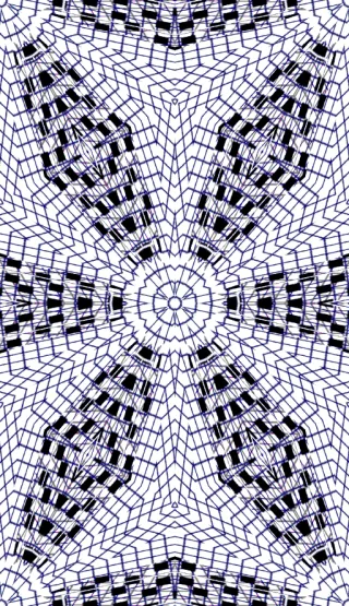 lens lattice, bold blue