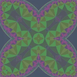 hyperbolic tiling, medium green
