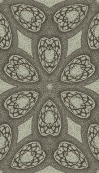 spirograph, medium yellow