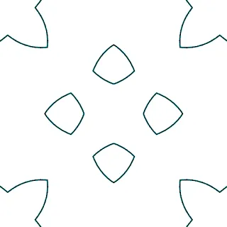 hexagonal Truchet, medium neutral