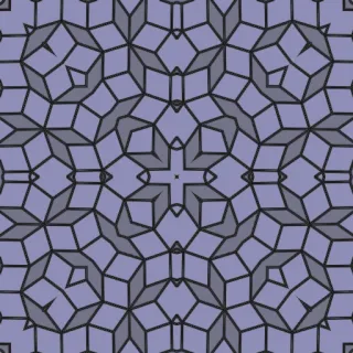 Penrose tiling, bold blue