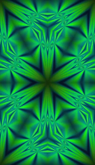 polar interference, bold green