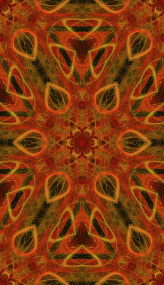 fractal flame, medium orange