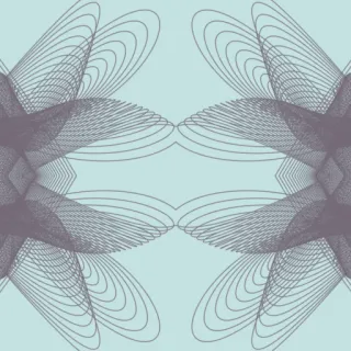 harmonograph, bold cyan
