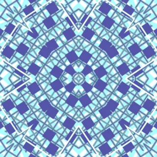 lens lattice, bold blue