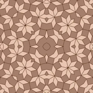 Ammann–Beenker tiling, bold orange