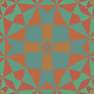 hyperbolic tiling, medium orange