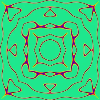gyroid, bold green