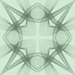 harmonograph, bold green