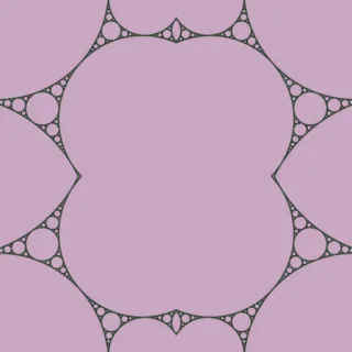 circle packing, medium pink