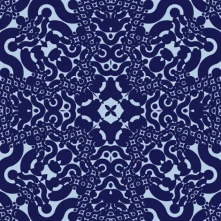 Truchet tiles, bold blue