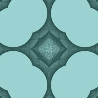 spirograph, bold cyan