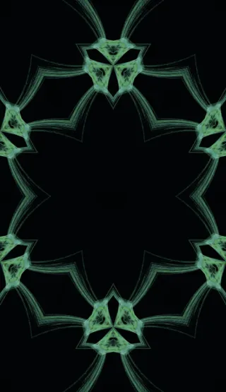 fractal flame, bold green