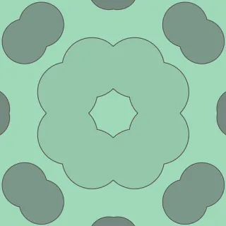 Poisson packing, medium green