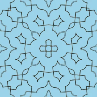 Wang tiles, medium cyan
