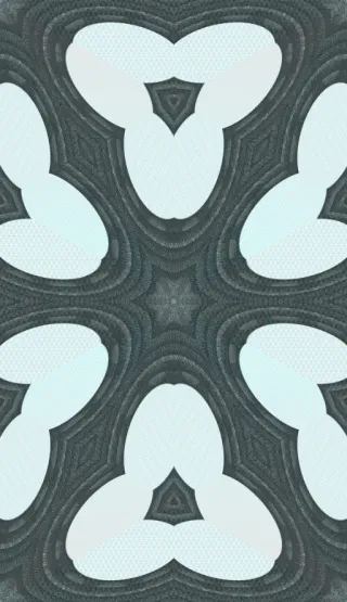 spirograph, bold cyan