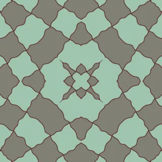 Escher tessellation, bold green