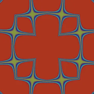 Chladni, medium red
