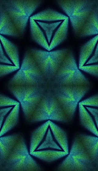 polar interference, bold green